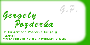 gergely pozderka business card